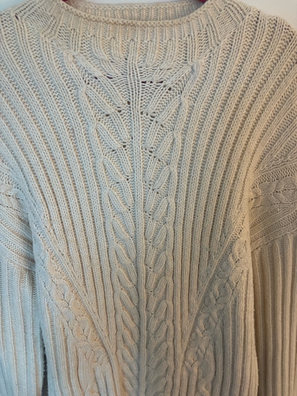 Express Cream Long Sleeve Sweater Dress - Picture 3 of 6